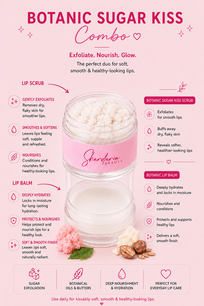 Botanic Sugar Kiss Combo – Lip Scrub & Lip Balm